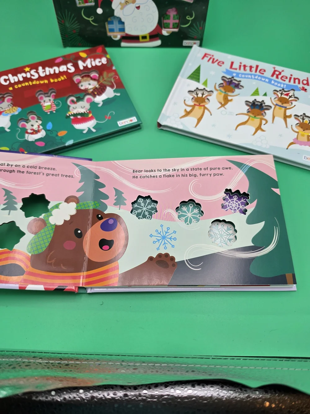 Countdown to Christmas & Holiday Board Book Set - Green, Red, Blue, White